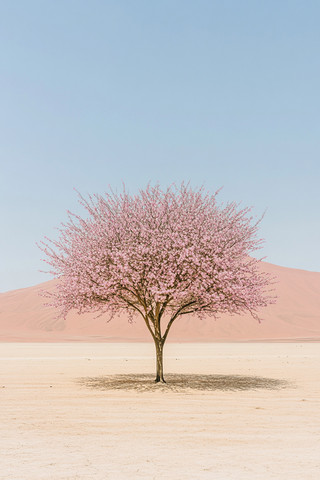 沙漠中的花树盛开 沙漠中的花树盛开