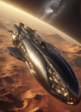 充满未来感的宇宙飞船