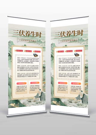 三伏天中医养生知识易拉宝