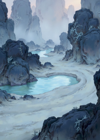 山水主题的古风装饰画 PNG