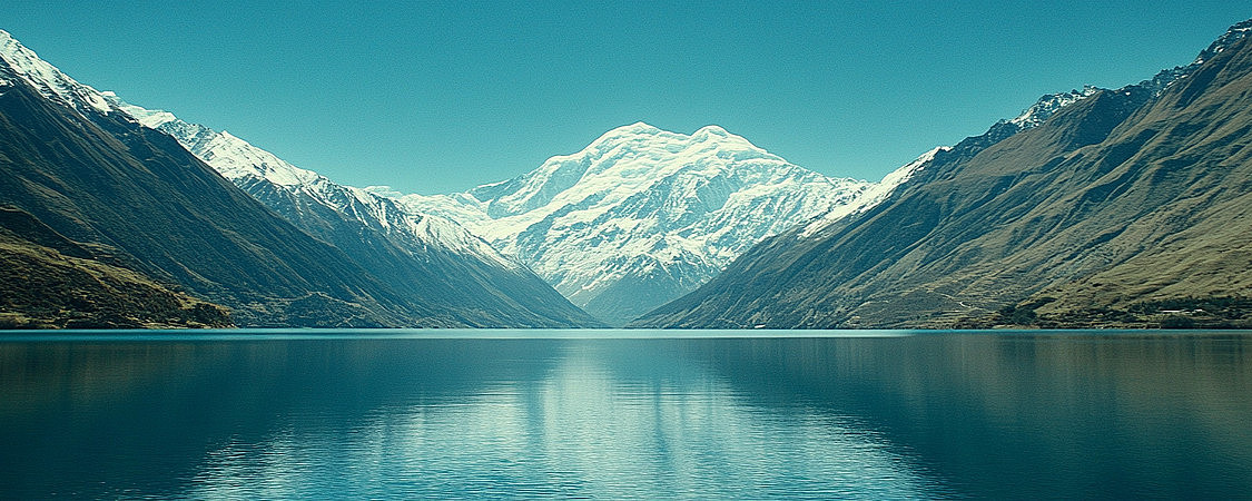 雪山映衬下的宁静湖泊 雪山映衬下的宁静湖泊