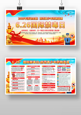 2025国际禁毒日宣传展板