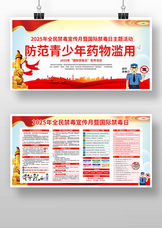 2025年全民禁毒宣传月主题展板
