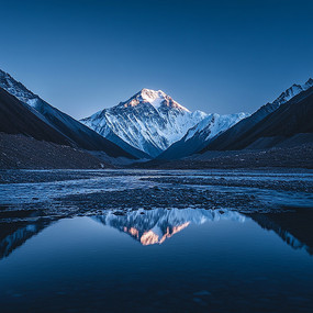 �����е�ѩɽ�뵹Ӱ