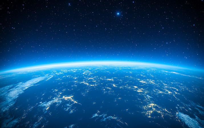 地球边缘的星光闪烁 地球边缘的星光闪烁