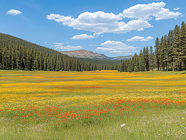 夏日山间野花盛开 夏日山间野花盛开