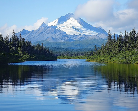雪山前的湖泊 雪山前的湖泊