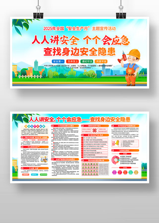 2025年安全生产月宣传展板设计
