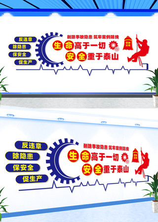 安全生产宣传文化墙 CDR