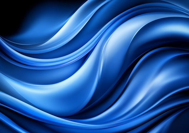 蓝色波纹流动光与影的交织 蓝色波纹流动光与影的交织