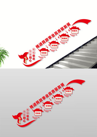 民政事业高质量发展楼道文化墙 民政事业高质量发展楼道文化墙