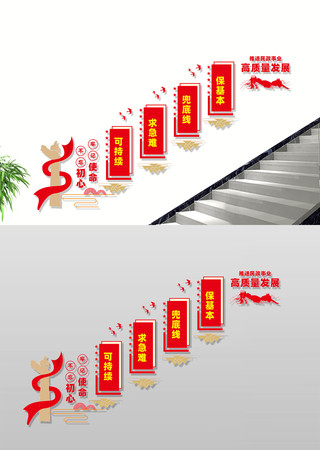 民政事业高质量发展楼梯文化墙 CDR