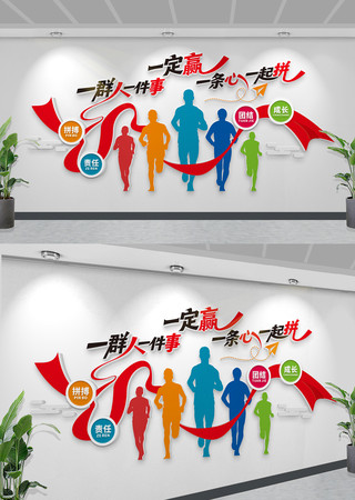 企业办公室励志标语文化墙
