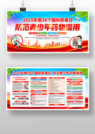 2025年国际禁毒日活动宣传展板设计