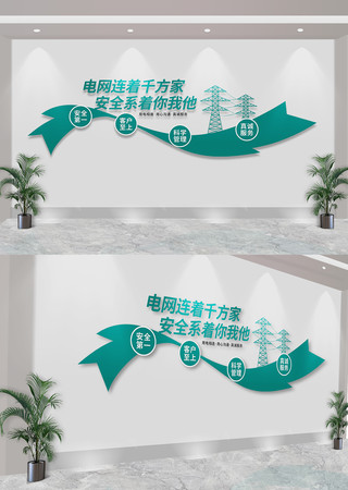 国家电网标语文化墙 CDR
