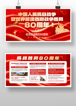 抗战暨世界反法西斯战争胜利80周年展板 抗战暨世界反法西斯战争胜利80周年展板
