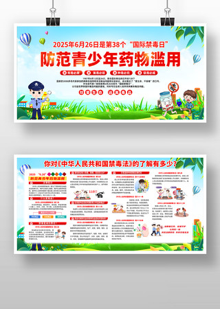 2025年国际禁毒日宣传展板