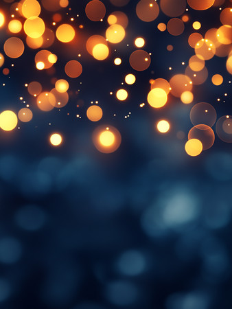 金色光斑闪耀夜空梦幻般的光点舞动 金色光斑闪耀夜空梦幻般的光点舞动