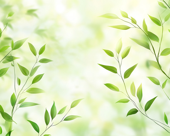 清新绿叶背景 清新绿叶背景