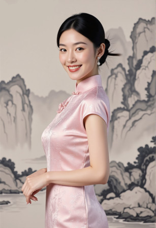 气质优异的旗袍美女 气质优异的旗袍美女