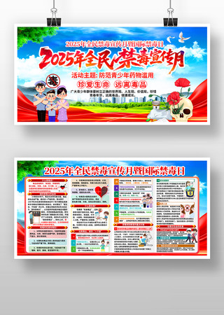 2025年防范青少年药物滥用活动主题板报