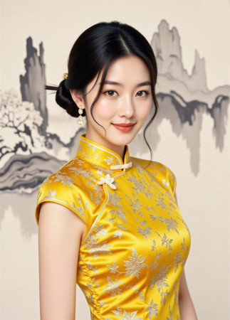 形象良好的旗袍美女 形象良好的旗袍美女