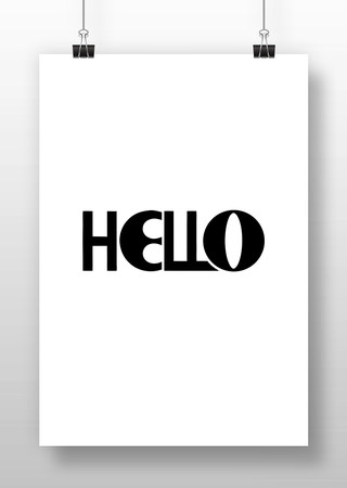 字母hello logo矢量图 EPS