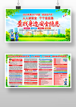 2025年第24个全国安全生产月活动展板