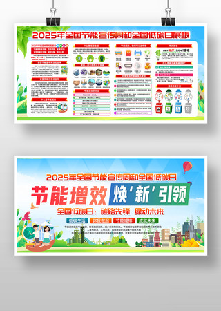  2025全国节能宣传周和低碳日展板