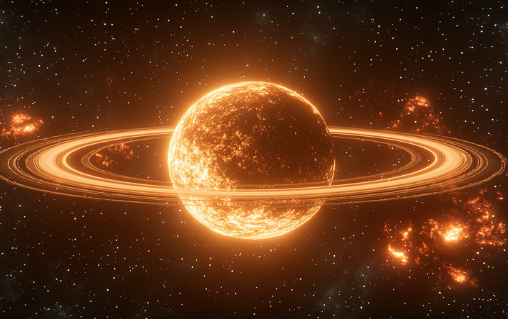 炽热的行星与光环 炽热的行星与光环