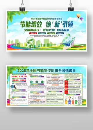 2025年全国节能宣传周和全国低碳日展板