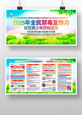 2025年全民禁毒宣传月活动主题展板