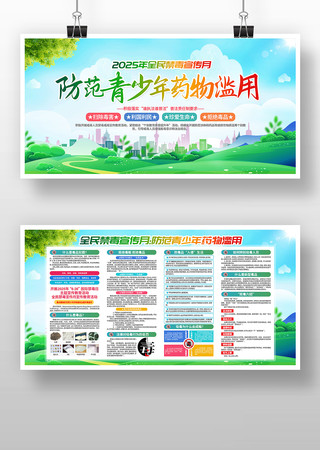 2025年全民禁毒宣传月禁毒知识展板