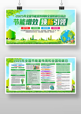 2025年全国节能宣传周和全国低碳日展板 PSD