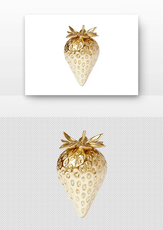 金色的草莓造型装饰品