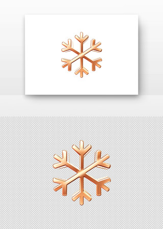 金色雪花 PNG