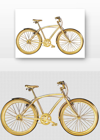 金色自行车奢华典雅 金色自行车奢华典雅