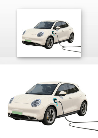 新能源汽车插画免扣元素 新能源汽车插画免扣元素