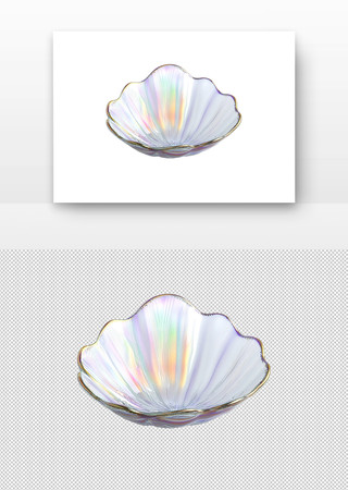 贝壳形状装饰盘 PNG