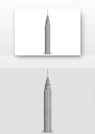 高耸入云的摩天大楼 PNG