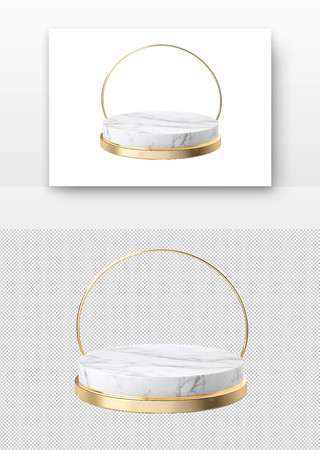 金色圆环支撑的大理石底座 金色圆环支撑的大理石底座