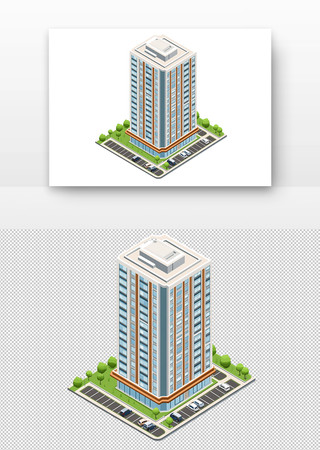 现代高层建筑 PNG
