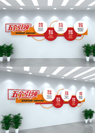 党建引领宣传党建文化墙 CDR