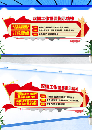 双拥标语文化墙拥政爱民文化墙 CDR