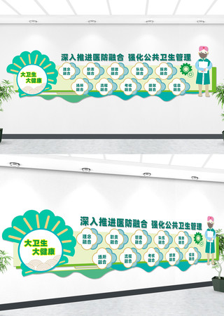 医防融合宣传文化墙 CDR