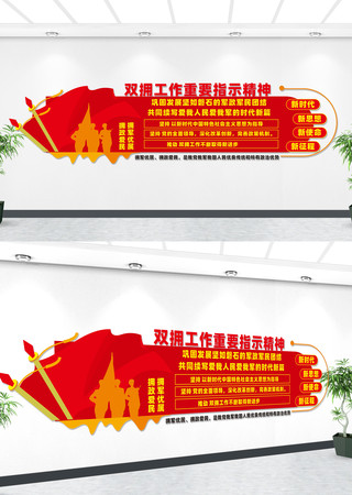 拥政爱民文化墙双拥标语文化墙 CDR