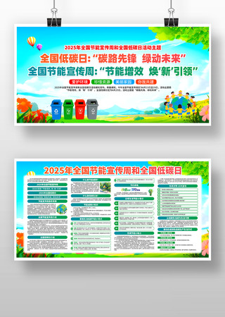 2025年全国节能宣传周和全国低碳日展板 PSD
