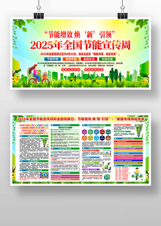2025年全国节能宣传周和全国低碳日展板 PSD