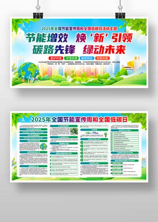 2025年全国节能宣传周全国低碳日展板 PSD