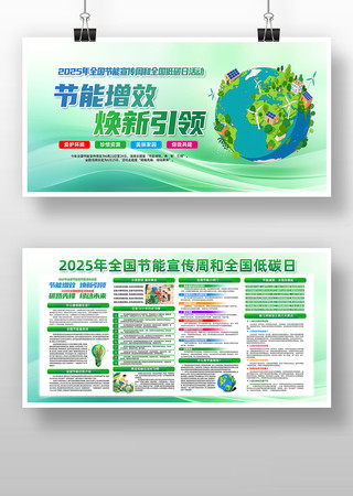 2025年全国节能宣传周全国低碳日展板 PSD